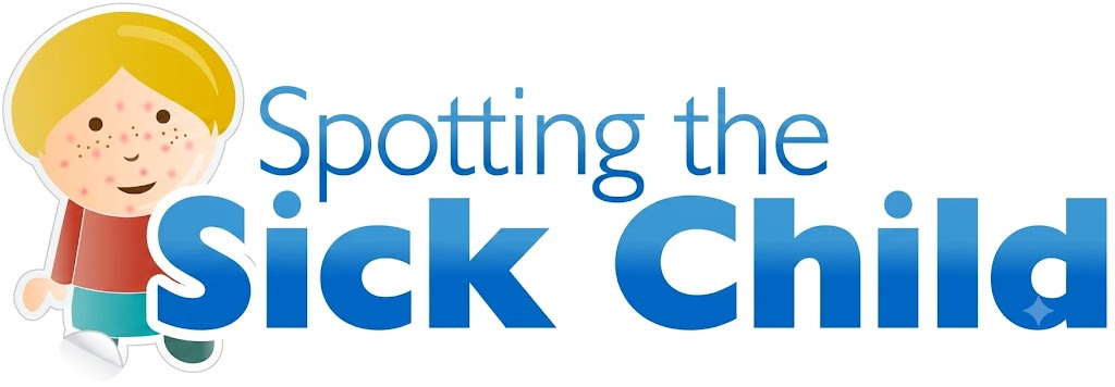 Logo: Spotting the Sick Child, with illustration of a chlid